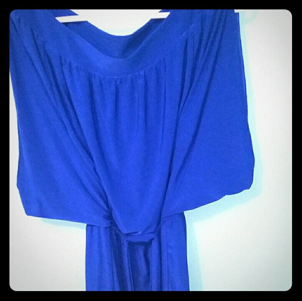 A blue tank top dress